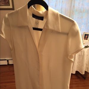 Jones New York 100% silk dress button down top